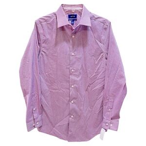 Apt 9 Men's Pink Checked Slim Fit No Iron Dress Shirt Small NWT NEW!